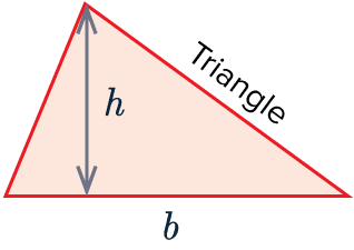 how to calculate the area of a triangle half base times height
