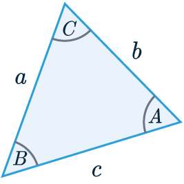 how to calculate the area of a triangle half a b sin c