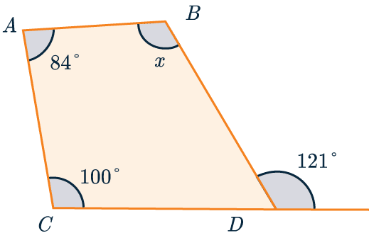 unknown interior angle example