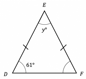unknown angle isosceles triangle