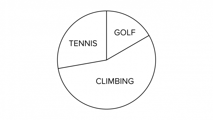 Pie Chart for Different Sports
