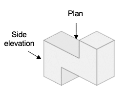 projections plans and elevations example 3