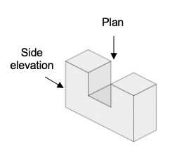 projections plans and elevations example 4