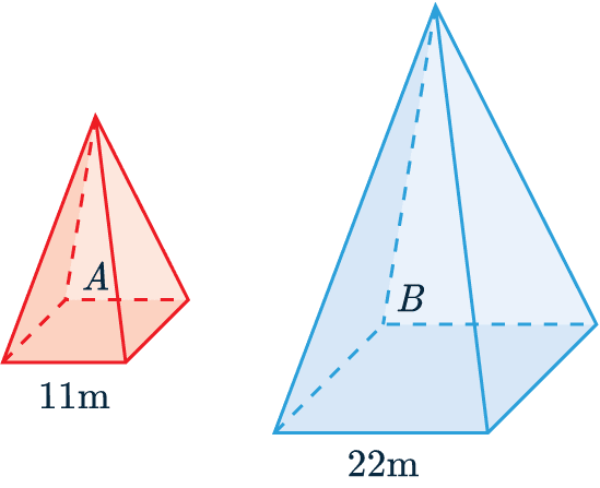 similar shapes volume pyramid