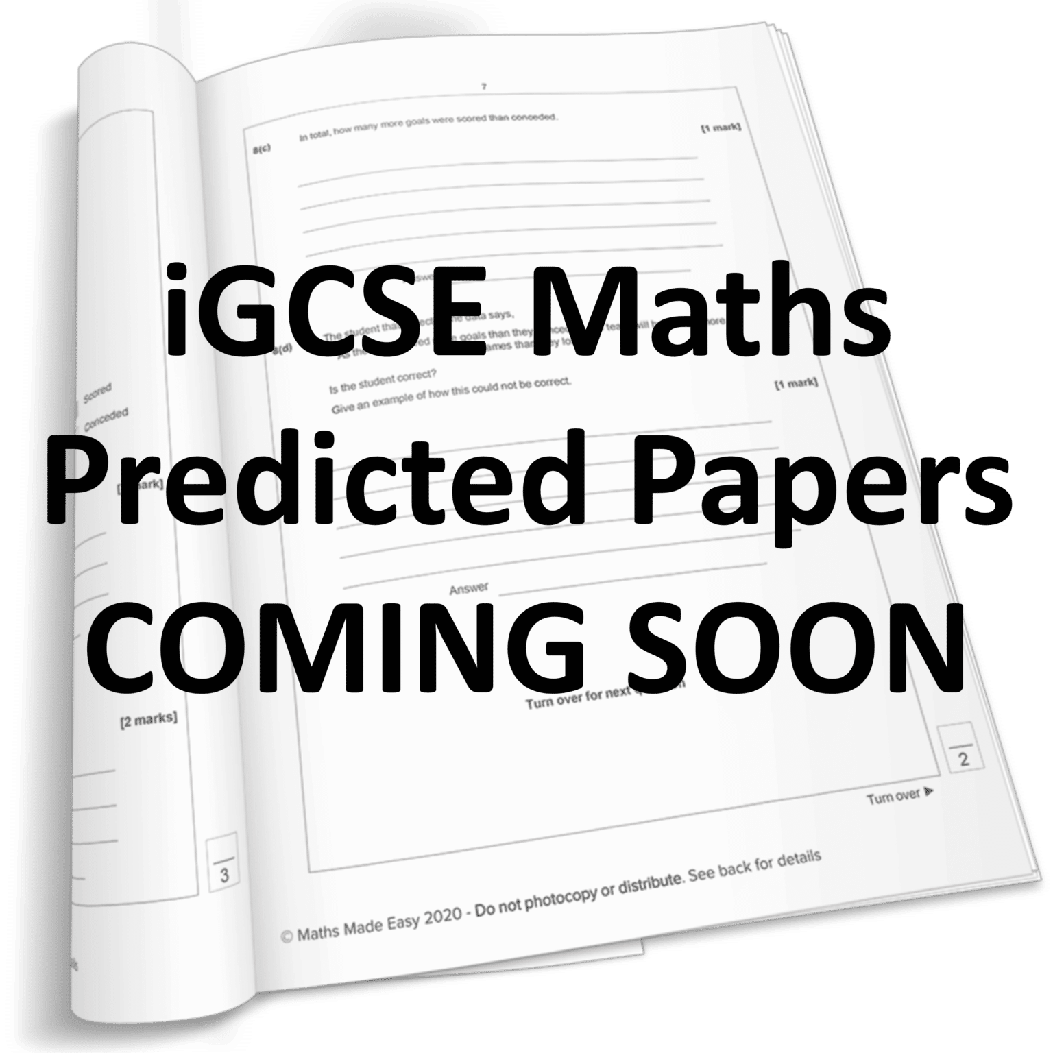 IGCSE Maths Predicted Papers soon) MME